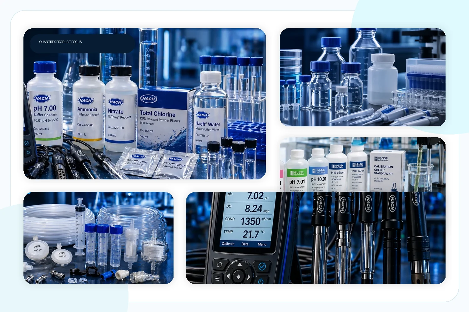QUANTREX product category overview collage
