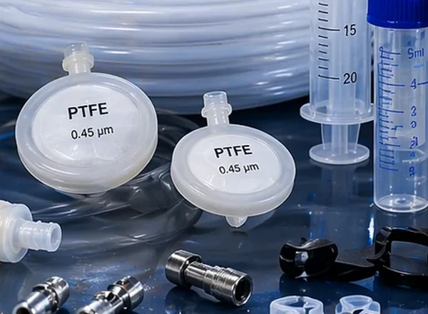 Inline filters and sample handling components